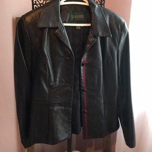 Ladies leather jacket size large by Daniel